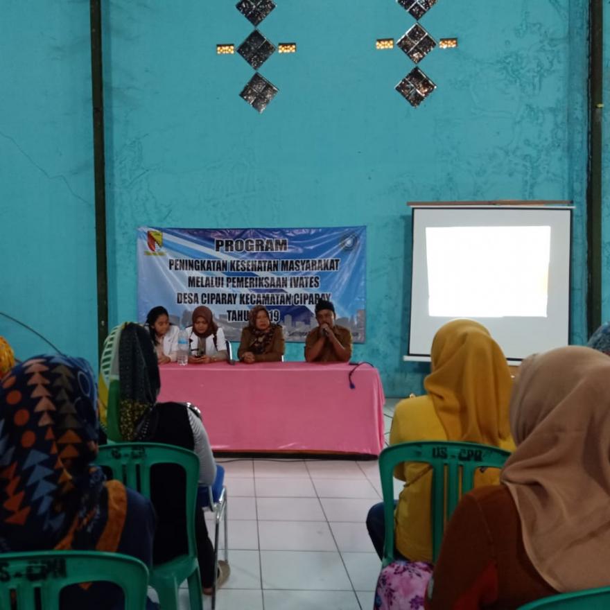 PROGRAM PENINGKATAN KESEHATAN MASYARAKAT MELALUI PEMERIKSAAN IVA TEST DAN SADANIS DESA CIPARAY